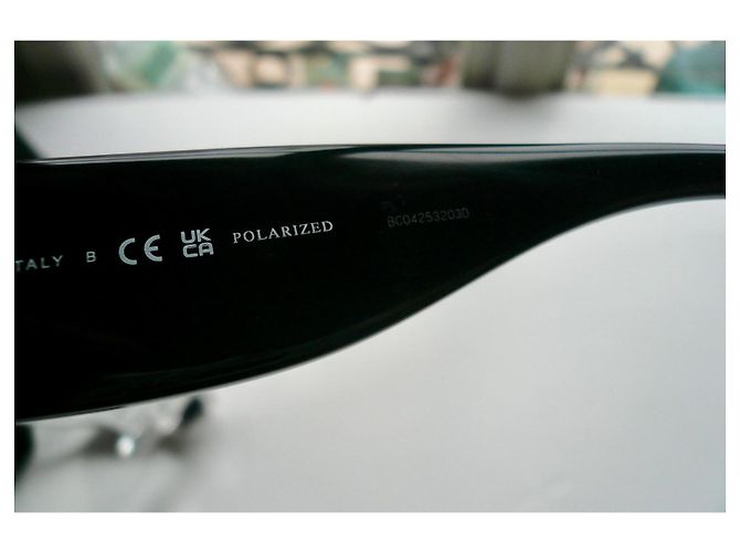 CHANEL Black Rectangular Sunglasses in Excellent Condition with Case and Box sold out - view 13