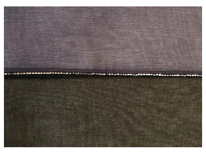 Foulard Hermès in doppia mussola di seta con ricami di perle Nero Blu Marino Blu navy - vista 4