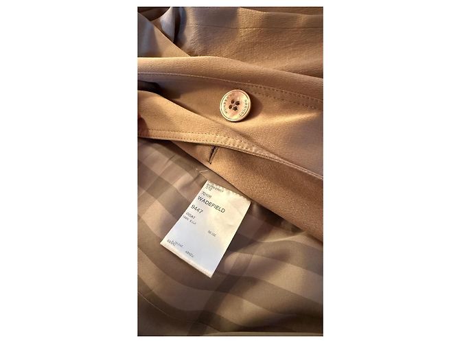 Gabardina Burberry de seda beige - vista 8