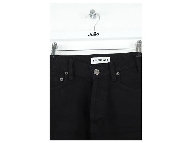 Balenciaga Mini falda negra de algodón Negro - vista 2