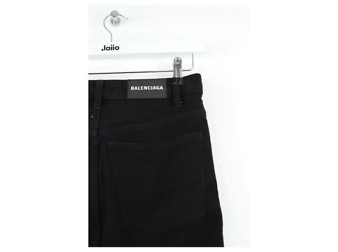 Balenciaga Mini falda negra de algodón Negro - vista 4