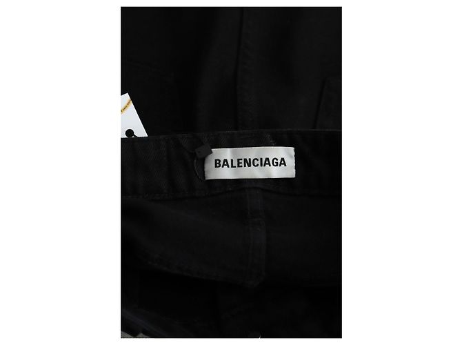Balenciaga Mini falda negra de algodón Negro - vista 5
