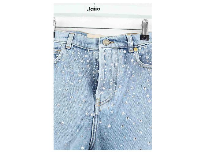 Alexandre Vauthier Shorts mini de algodão azul - vista 2