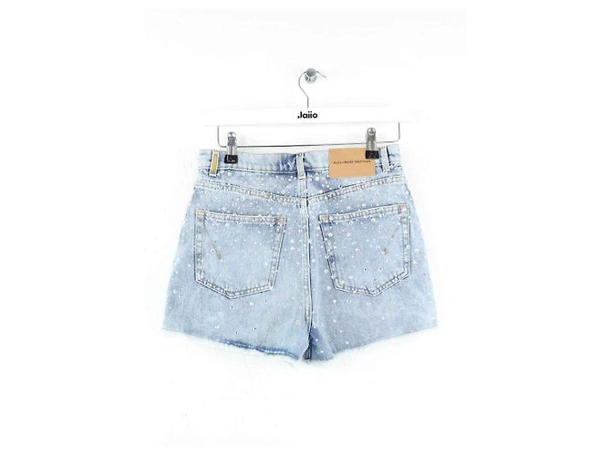 Alexandre Vauthier Shorts mini de algodão azul - vista 3