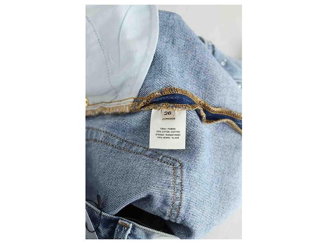 Alexandre Vauthier Shorts mini de algodão azul - vista 6