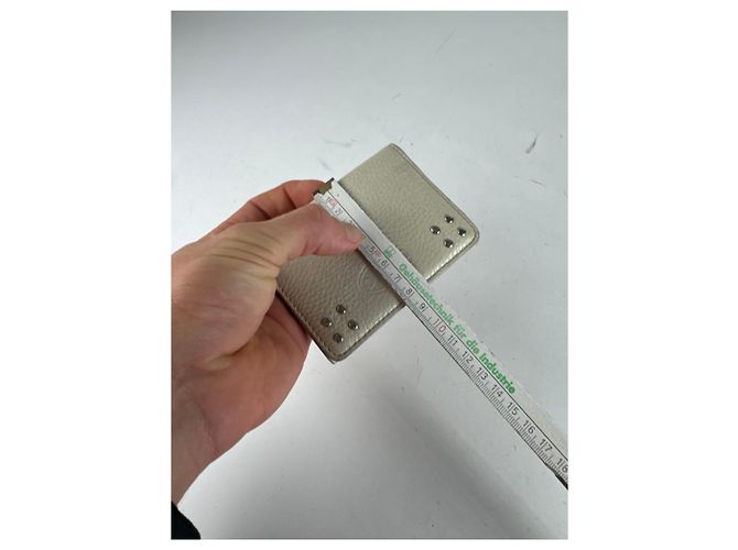 Edge Céline Vintage Celine Leather Card Holder White - view 8