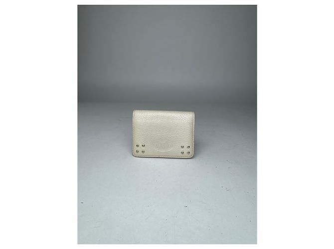 Edge Céline Vintage Celine Leather Card Holder White - view 9