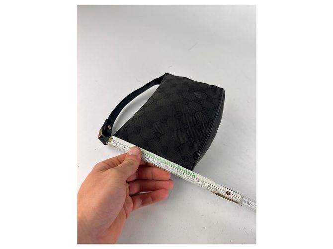 Vintage Mini Gucci Monogramm Tasche schwarz braun - Ansicht 13