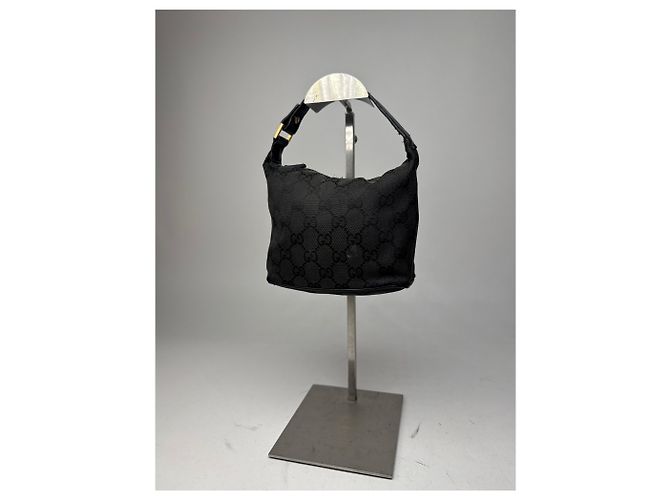 Vintage Mini Gucci Monogramm Tasche schwarz braun - Ansicht 2