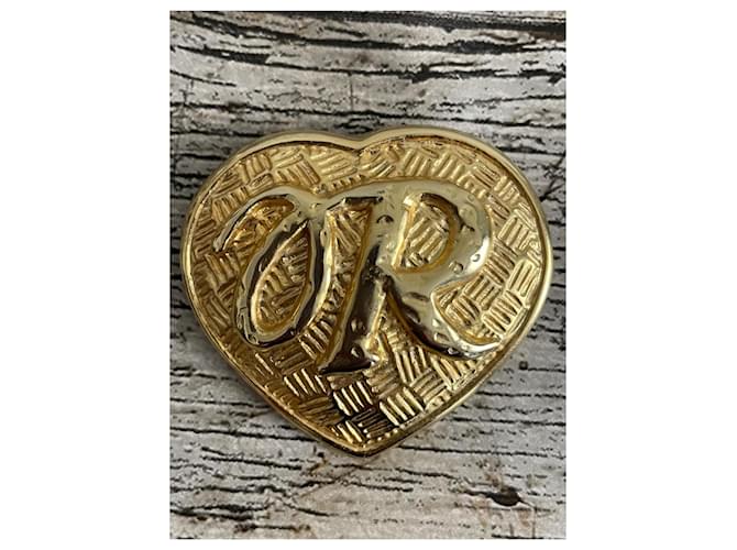 Spilla Revillon a Cuore Dorata D'oro - vista 3