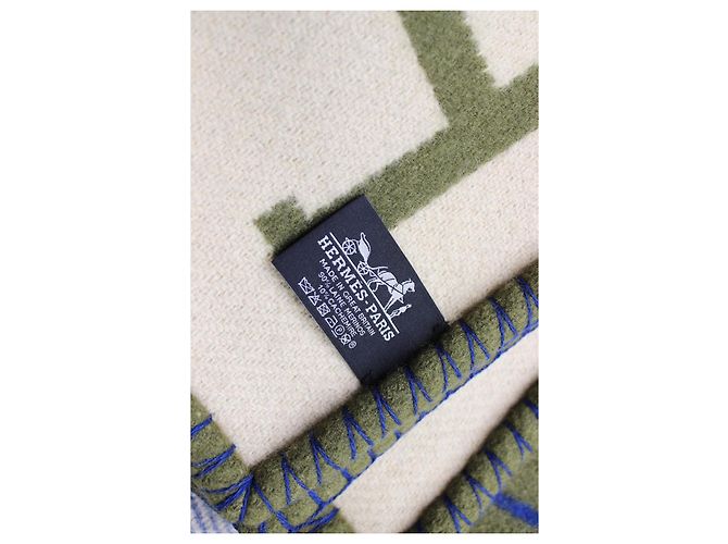 Plaid da Divano Avalon III di Hermès Blu Crudo Cachi - vista 5
