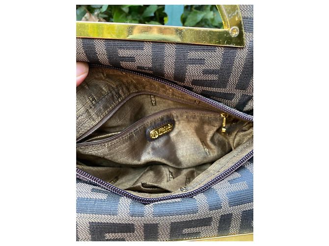 Selleria Fendi Pumpkin Handtasche aus Stoff Mehrfarbig - Ansicht 11