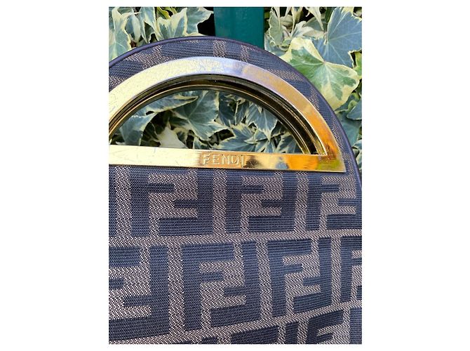 Selleria Fendi Pumpkin Handtasche aus Stoff Mehrfarbig - Ansicht 2
