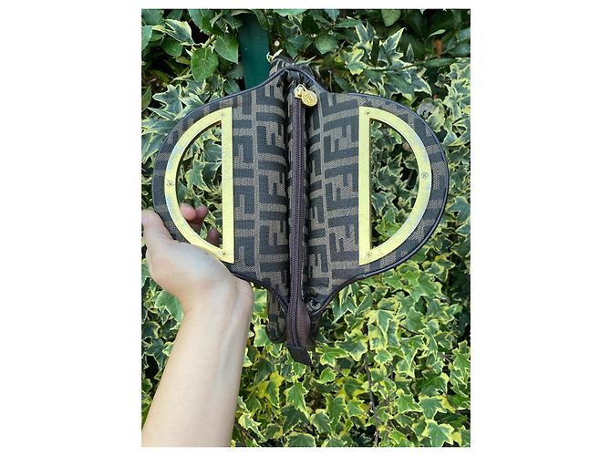 Selleria Fendi Pumpkin Handtasche aus Stoff Mehrfarbig - Ansicht 4