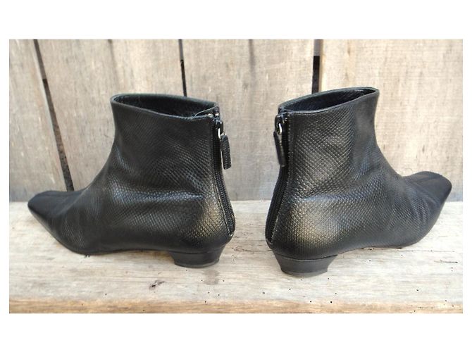Stivaletti Gucci in pelle nera Nero - vista 5