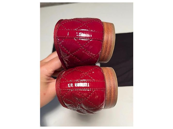 Chanel Ballerinas aus Lackleder Rot - Ansicht 3