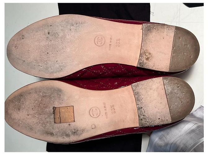 Chanel Ballerinas aus Lackleder Rot - Ansicht 6