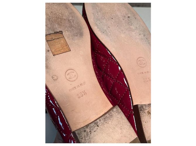 Chanel Ballerinas aus Lackleder Rot - Ansicht 7