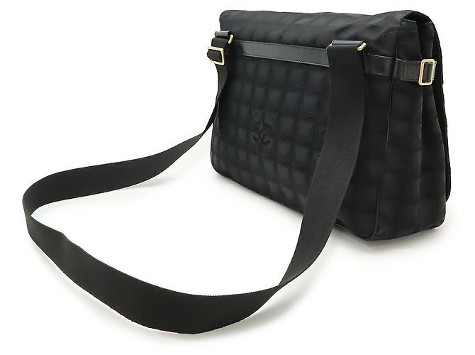 2.55 Borsa a tracolla in nylon jacquard Chanel Nero - Ansicht 2