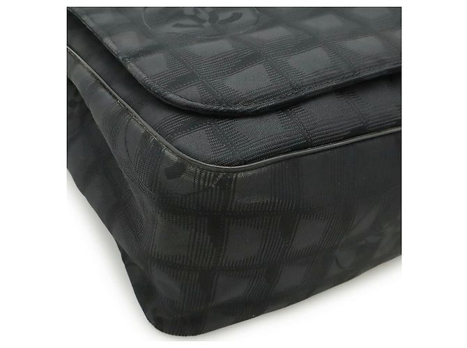 2.55 Borsa a tracolla in nylon jacquard Chanel Nero - Ansicht 3