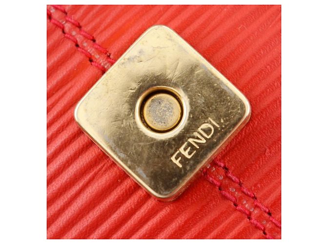 Fendi Mini Rucksack Rot Leder - Ansicht 17