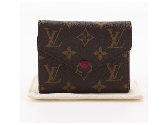 Cartera Tri-fold Victorine de Louis Vuitton Castaño Fucsia - vista 12