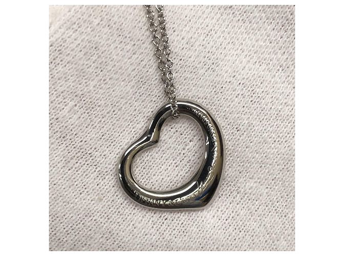 Collana a forma di cuore di 44 cm in platino 950 di Tiffany & Co. Argento - vista 6