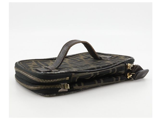 Pochette da Trucco Pieghevole Fendi Marrone - vista 3