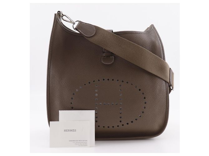 Hermès Evelyne 3GM Schultertasche Braun Taupe - Ansicht 20