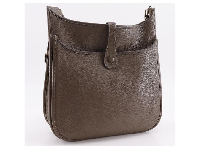 Hermès Evelyne 3GM Schultertasche Braun Taupe - Ansicht 3