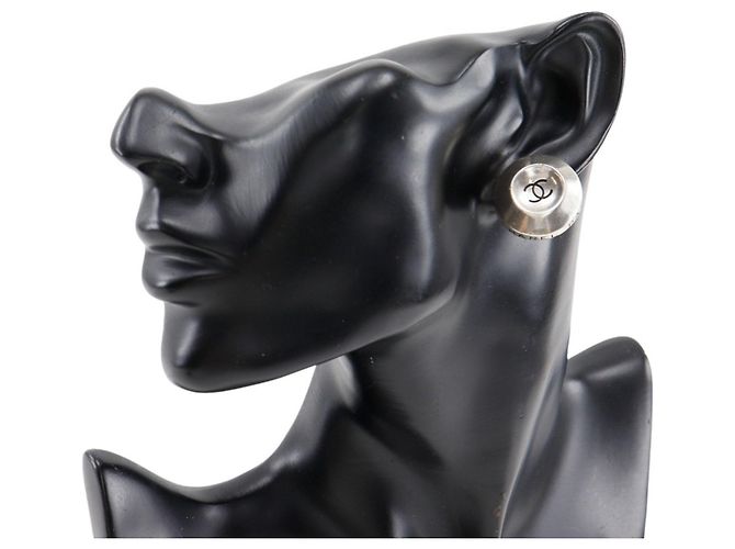 Chanel Coco Mark Clip Ohrringe Silber - Ansicht 2