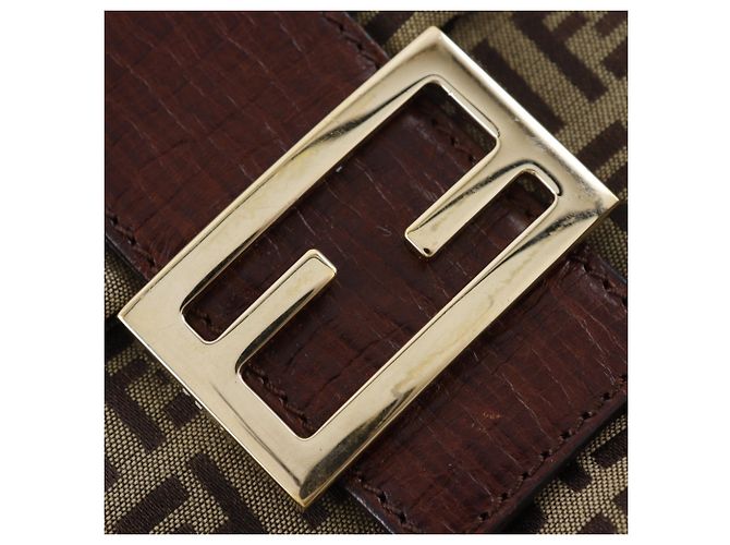 Borsa a Spalla Fendi Zucchino Marrone - vista 10