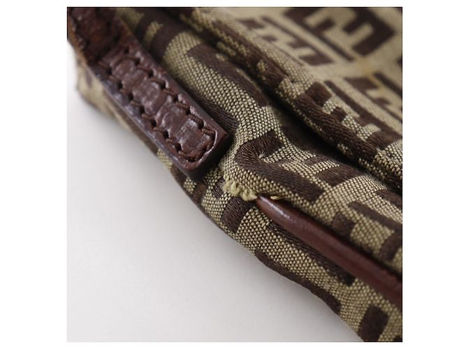 Borsa a Spalla Fendi Zucchino Marrone - vista 14