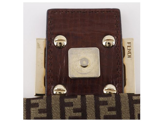 Borsa a Spalla Fendi Zucchino Marrone - vista 15