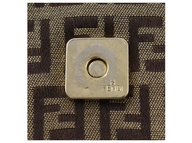 Borsa a Spalla Fendi Zucchino Marrone - vista 16