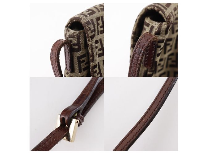Borsa a Spalla Fendi Zucchino Marrone - vista 17