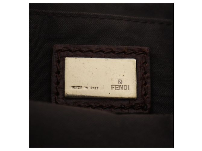 Borsa a Spalla Fendi Zucchino Marrone - vista 18