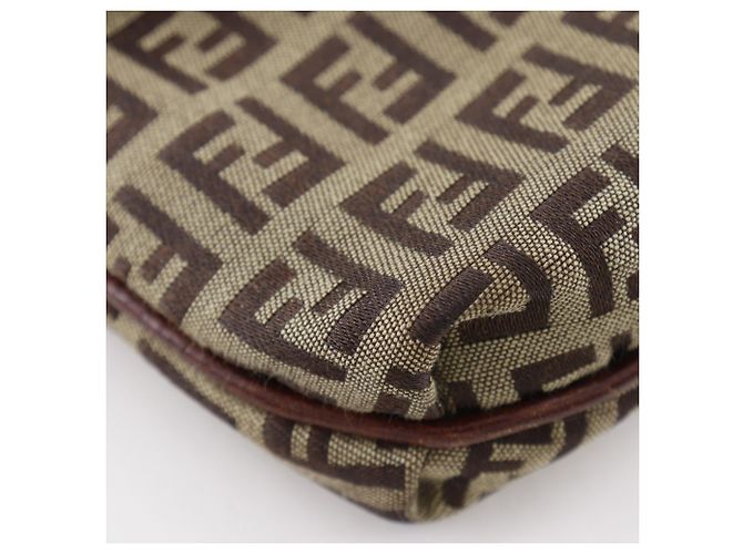 Borsa a Spalla Fendi Zucchino Marrone - vista 4