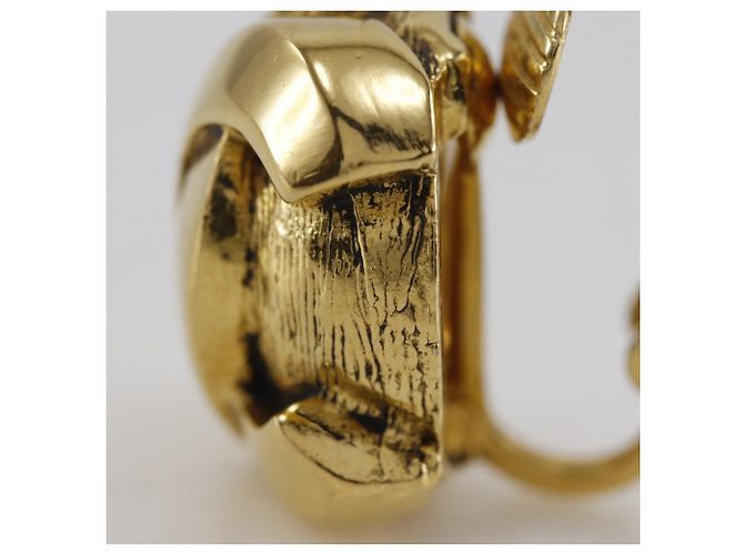 Orecchini a clip placcati in oro Chanel Coco Mark D'oro - vista 6