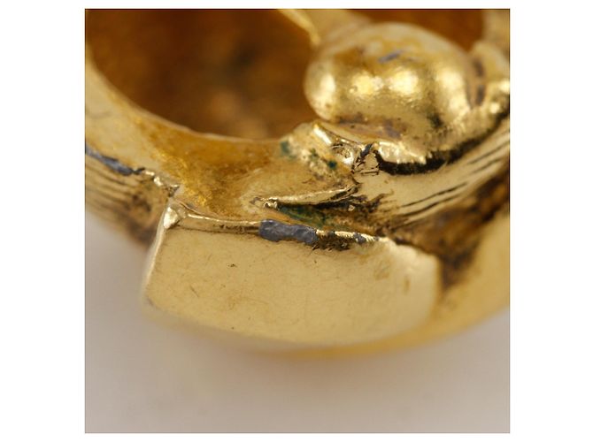 Orecchini a clip placcati in oro Chanel Coco Mark D'oro - vista 9
