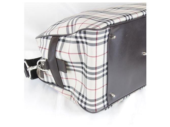Borsa Boston in tela beige Burberry - vista 6