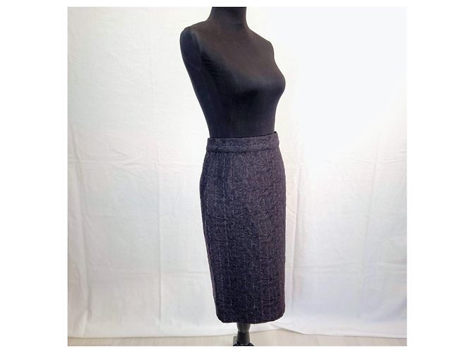 Gianni Versace gonna ricamata 1980s Nero - vista 4
