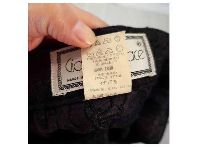 Gianni Versace gonna ricamata 1980s Nero - vista 5