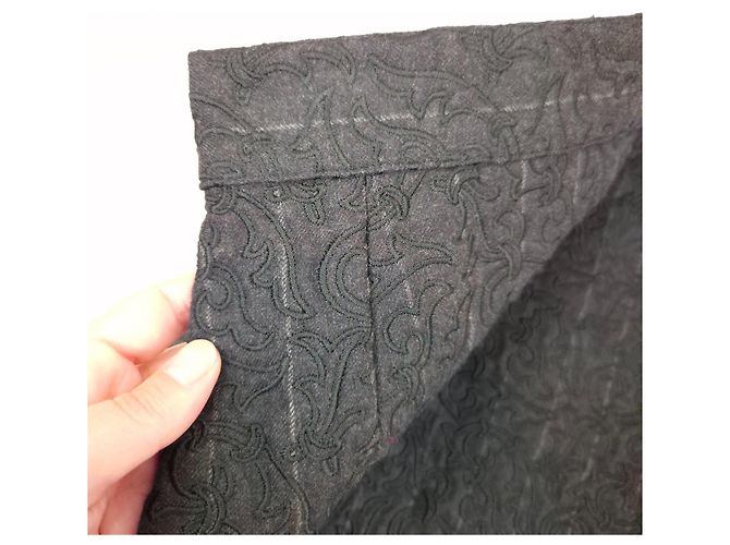 Gianni Versace gonna ricamata 1980s Nero - vista 7