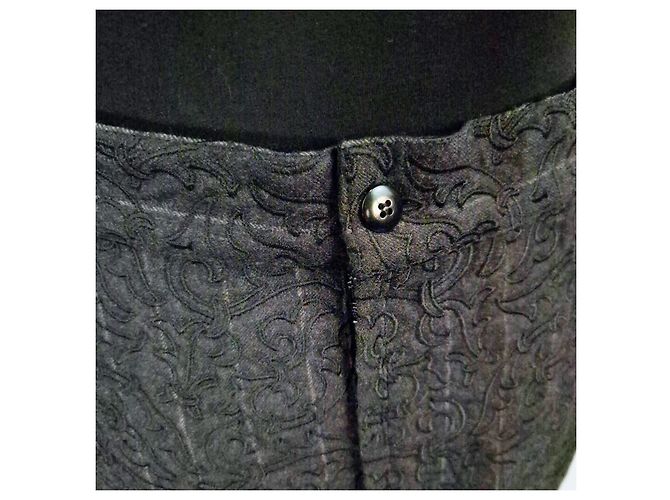Gianni Versace gonna ricamata 1980s Nero - vista 9