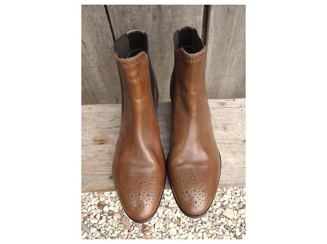 Autre Marque Botines AGL de cuero marrón claro - vista 2