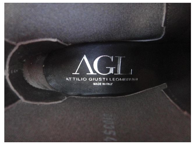 Autre Marque Botines AGL de cuero marrón claro - vista 7