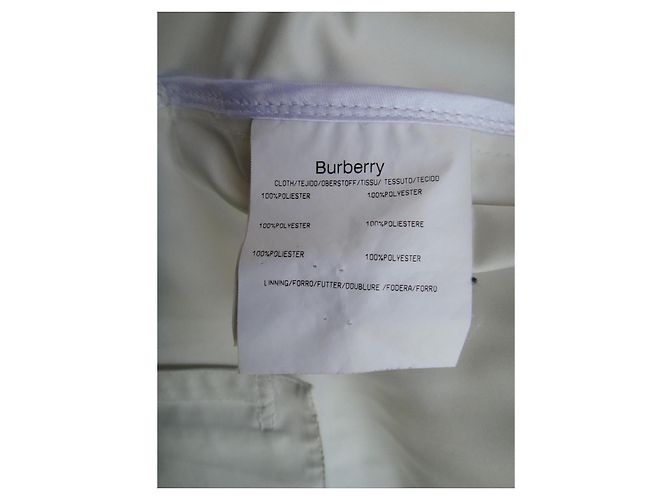 Burberry London Trenchcoat Weiß Polyester - Ansicht 11