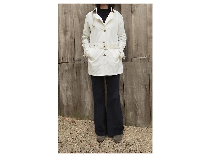Burberry London Trenchcoat Weiß Polyester - Ansicht 2