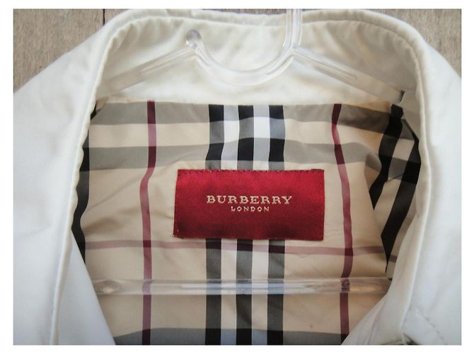 Burberry London Trenchcoat Weiß Polyester - Ansicht 4